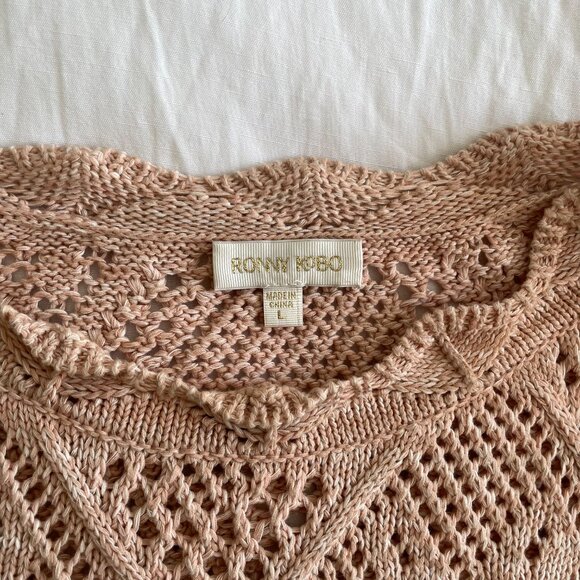 Ronny Kobo Crochet Knit Sweater (sz L) - Picture 5 of 6